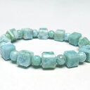 }[ uXbg 7mm larimar }[ u[yNgCg pectolite bracelet \[_]D _  111-34355