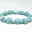 ラリマー ブレスレット 7mm ブルーペクトライト ソーダ珪灰石 larimar ラリマール pectolite ペクトライト bracelet 一点物 送料無料 111-34392