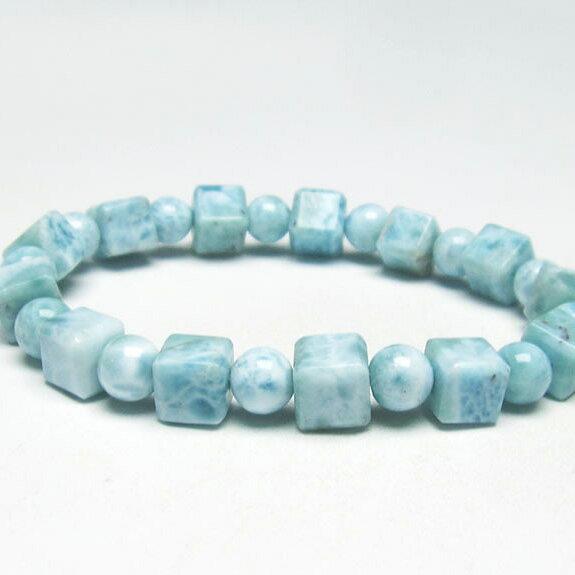 }[ uXbg 7mm u[yNgCg \[_]D larimar }[ pectolite yNgCg bracelet _  111-34417