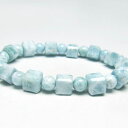 ラリマー ブレスレット 7mm larimar ラリマール ブルーペクトライト bracelet ソーダ珪灰石 pectolite 一点物 送料無料 111-34421