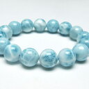 ラリマー ブレスレット 14mm ラリマール ブレス ソーダ珪灰石 ペクトライト pectolite ブルーペクトライト larimar bracelet 一点...