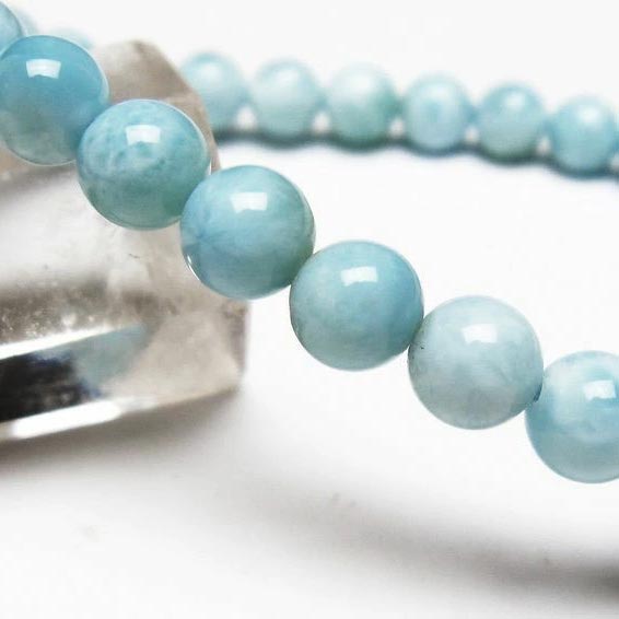 }[ uXbg 6mm }[ uX \[_]D yNgCg pectolite u[yNgCg larimar bracelet _  111-38216