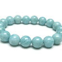 ラリマー ブレスレット 11mm ラリマール ブレス ソーダ珪灰石 ペクトライト pectolite ブルーペクトライト larimar bracelet 一点物 送料無料 111-38277