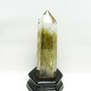 シトリン 六角柱 シトリンクォーツ ポイント citrine quartz 黄水晶 イエロー 虹入り 台座付属 一点物 送料無料 152-2942