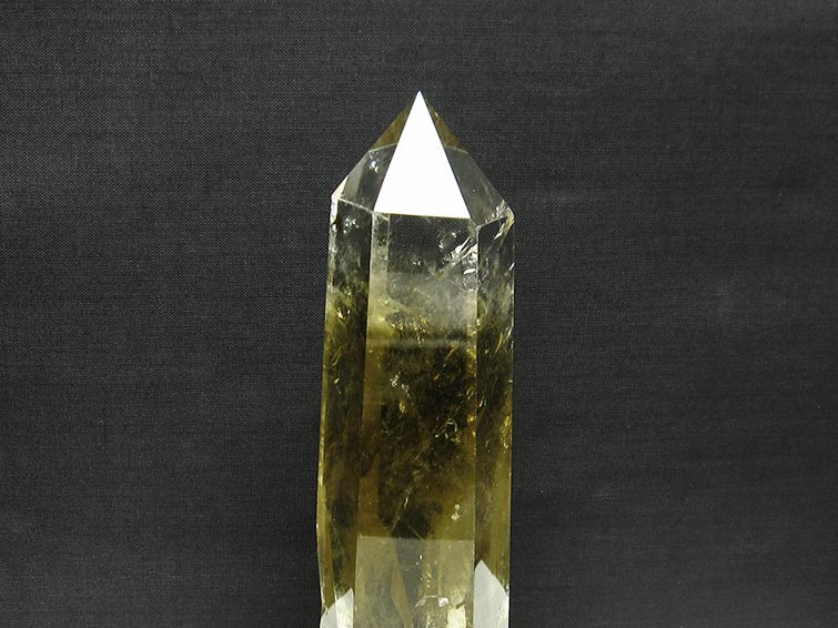 シトリン 六角柱 シトリンクォーツ ポイント citrine quartz 黄水晶 イエロー 虹入り 台座付属 一点物 送料無料 152-2942 3