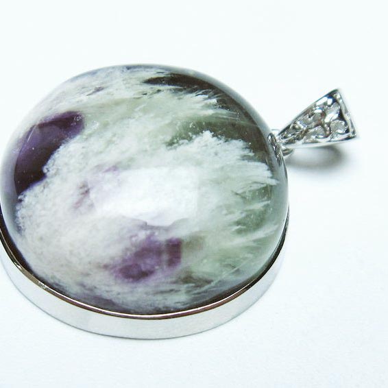エンジェルフェザー フローライト ペンダント fluorite pendant 蛍石 ほたる石 ペンダントトップ 一点..