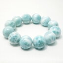 ラリマー ブレスレット 20mm ラリマール ブレス larimar bracelet ペクトライト pectolite 一点物 送料無料 199-170