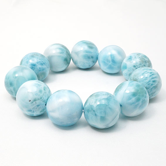 ޡ ֥쥹å 21mm ޡ ֥쥹 larimar bracelet ڥȥ饤 pectolite ʪ ̵ 199-171