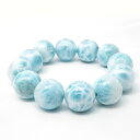ラリマー ブレスレット 20mm ラリマール ブレス larimar bracelet ペクトライト pectolite 一点物 送料無料 199-180