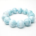 ラリマー ブレスレット 19mm ラリマール ブレス larimar bracelet ペクトライト pectolite 一点物 送料無料 199-182
