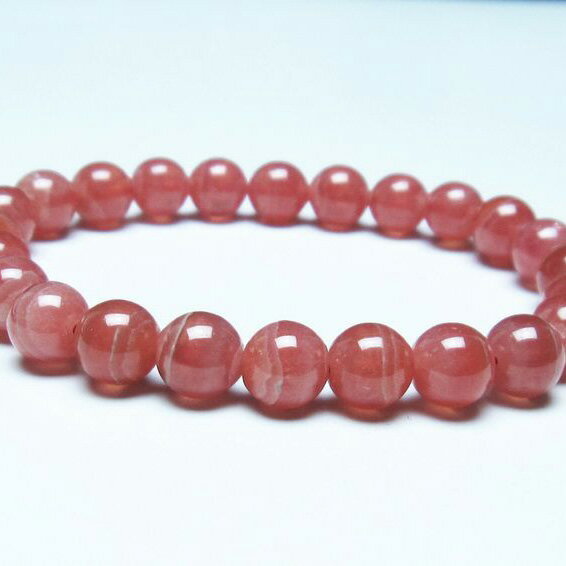 ＼P5倍＆最大2,000円OFF／ インカローズ ブレスレット 8mm 菱マンガン鉱 ロードクロサイト inca rose インカの薔薇 bracelet ブレス 一点物 送料無料 199-221