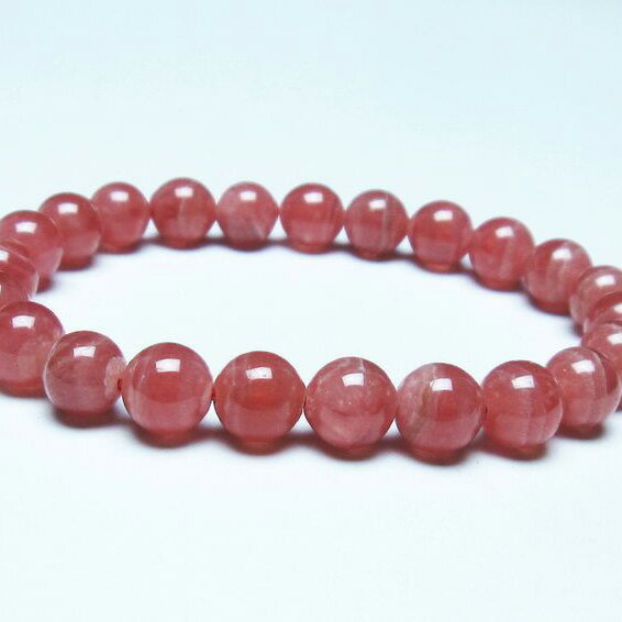 ＼P5倍＆最大2,000円OFF／ インカローズ ブレスレット 8mm 菱マンガン鉱 ロードクロサイト inca rose インカの薔薇 bracelet ブレス 一点物 送料無料 199-223