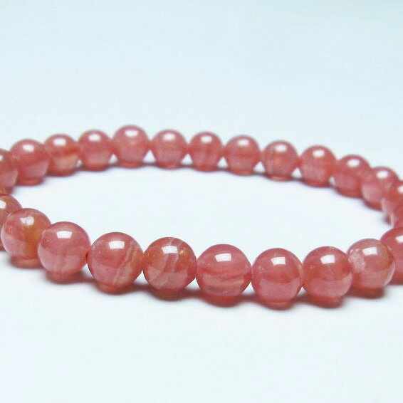 ＼P5倍＆最大2,000円OFF／ インカローズ ブレスレット 7mm 菱マンガン鉱 ロードクロサイト inca rose インカの薔薇 bracelet ブレス 一点物 送料無料 199-225