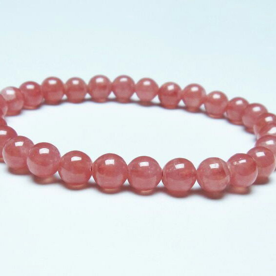 ＼P5倍＆最大2,000円OFF／ インカローズ ブレスレット 7mm 菱マンガン鉱 ロードクロサイト inca rose インカの薔薇 bracelet ブレス 一点物 送料無料 199-226