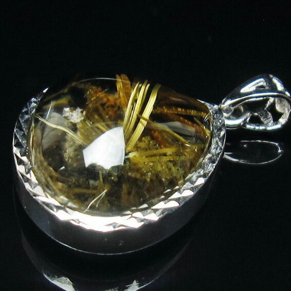 タイチンルチルクォーツ ペンダント ルチルクォーツ ペンダントトップ pendant 一点物 送料無料 199-317