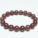 ストロベリークォーツ ブレスレット 12mm 苺水晶 ブレス bracelet 一点物 送料無料 111-40304