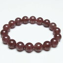 ストロベリークォーツ ブレスレット 12mm 苺水晶 ブレス bracelet 一点物 送料無料 111-40305
