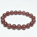 ストロベリークォーツ ブレスレット 11mm 苺水晶 ブレス bracelet 一点物 送料無料 111-40309