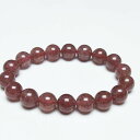 ストロベリークォーツ ブレスレット 11mm 苺水晶 ブレス bracelet 一点物 送料無料 111-40310