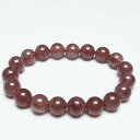 ストロベリークォーツ ブレスレット 11mm 苺水晶 ブレス bracelet 一点物 送料無料 111-40311