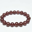ストロベリークォーツ ブレスレット 11mm 苺水晶 ブレス bracelet 一点物 送料無料 111-40313