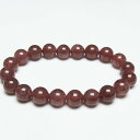 ストロベリークォーツ ブレスレット 10mm 苺水晶 ブレス bracelet 一点物 送料無料 111-40371