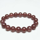 ストロベリークォーツ ブレスレット 11mm 苺水晶 ブレス bracelet 一点物 送料無料 111-40374