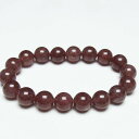 ストロベリークォーツ ブレスレット 12mm 苺水晶 ブレス bracelet 一点物 送料無料 111-40377