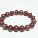 ストロベリークォーツ ブレスレット 12mm 苺水晶 ブレス bracelet 一点物 送料無料 111-40382