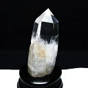 水晶 六角柱 水晶 ポイント 台座付属 天然水晶 浄化 置物 原石 すいしょう 一点物 送料無料 152-3074