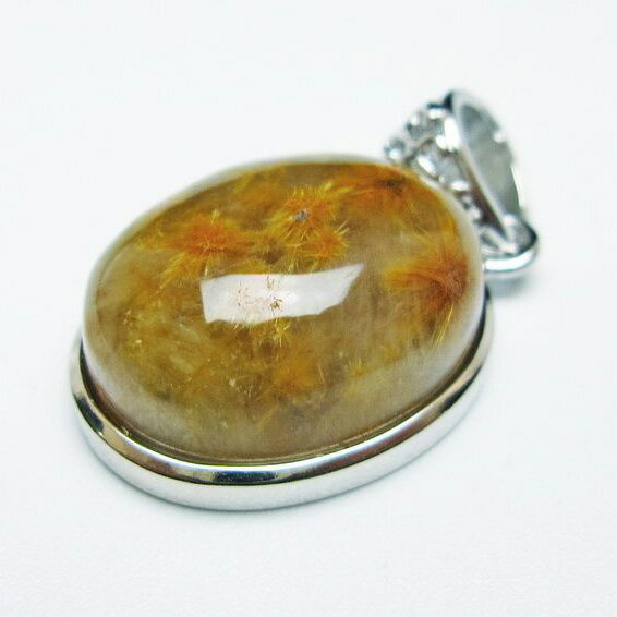 タイチンルチルクォーツ ペンダント フラワータイチン ルチルクォーツ ペンダントトップ pendant ルチレイテッドクォーツ 一点物 送料無料 112-12503