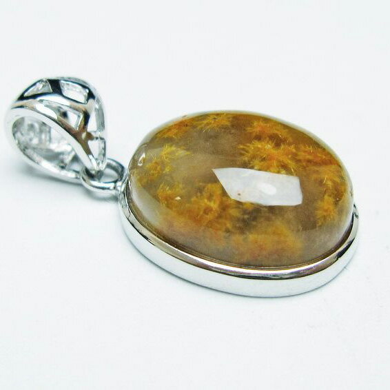 タイチンルチルクォーツ ペンダント フラワータイチン ルチルクォーツ ペンダントトップ pendant ルチレイテッドクォーツ 一点物 送料無料 112-12565