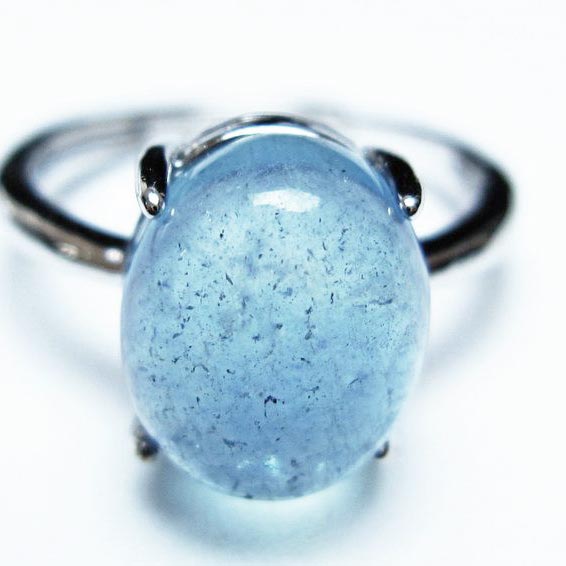 ＼お買い物マラソン PT2倍／ アクアマリン リング 指輪 フリーサイズ aqua marine ring 15号 一点物 メール便可 [M便 1/20] 115-6407