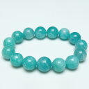 アマゾナイト ブレスレット 13mm アマゾンジェイド amazonstone てんが石 アマゾンストーン ブレス amazonite bracelet 一点物 送料無料 111-40983(3)