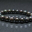 ブラックオパール ブレスレット 11mm 一点物 送料無料 111-37957