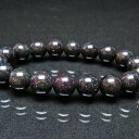 ブラックオパール ブレスレット 11mm ブラックマトリックスオパール ブレス 一点物 送料無料 111-37559
