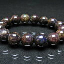 ブラックオパール ブレスレット 13mm ブラックマトリックスオパール ブレス 一点物 送料無料 111-37568