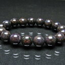 ブラックオパール ブレスレット 12mm ブラックマトリックスオパール ブレス 一点物 送料無料 111-37571(4)