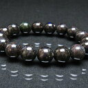 ブラックオパール ブレスレット 12mm ブラックマトリックスオパール ブレス 一点物 送料無料 111-37940