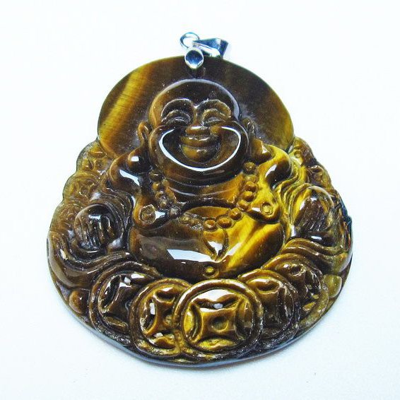 タイガーアイ ペンダント 布袋様 イエロータイガーアイ ペンダントトップ 一点物 メール便可 [M便 1/20..