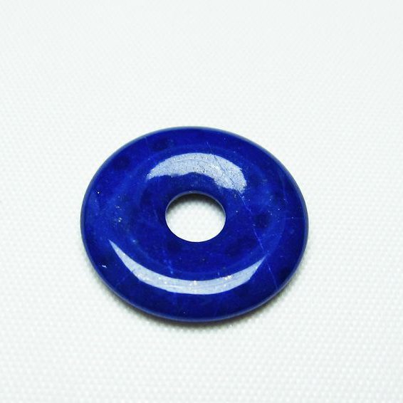 ラピスラズリ ピーディスク ドーナツ型 ルース 穴あき パーツ ビーズ lapis lazuli 一点物 メール便可 [M便 1/20] 112-6198