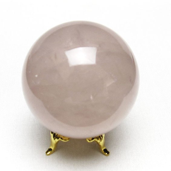 ローズクォーツ 丸玉 47mm 台座付属 ばら石英 rose quartz スフィア ピン...