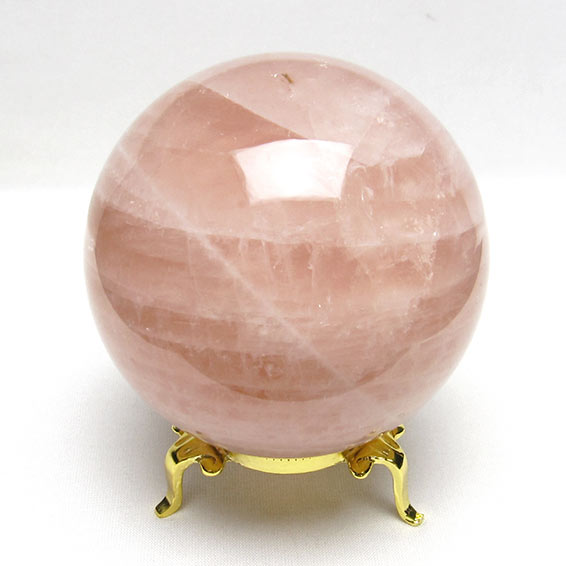 1Kg ローズクォーツ 丸玉 89mm 台座付属 ばら石英 rose quartz スフィア ...