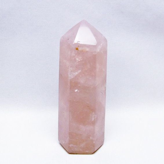 ローズクォーツ ポイント ばら石英 六角柱 roze quartz 一点物 152-2670
