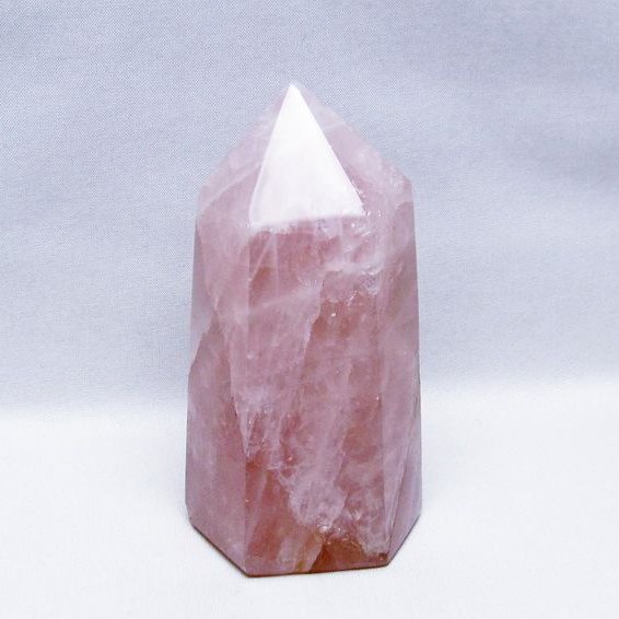 ローズクォーツ ポイント ばら石英 六角柱 roze quartz 一点物 152-2720