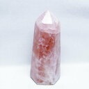 ローズクォーツ ポイント ばら石英 六角柱 roze quartz 一点物 送料無料 152-2742
