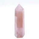 ローズクォーツ ポイント ばら石英 六角柱 rose quartz 一点物 142-7300
