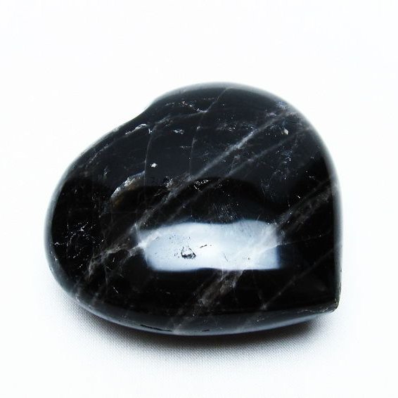 モリオン ハート 黒水晶 置物 morion パームストーン 一点物 155-543