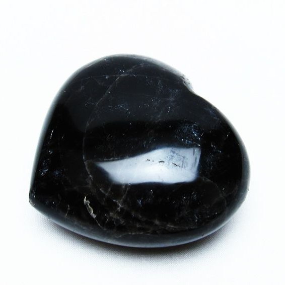 モリオン ハート 黒水晶 置物 morion パームストーン 一点物 155-565