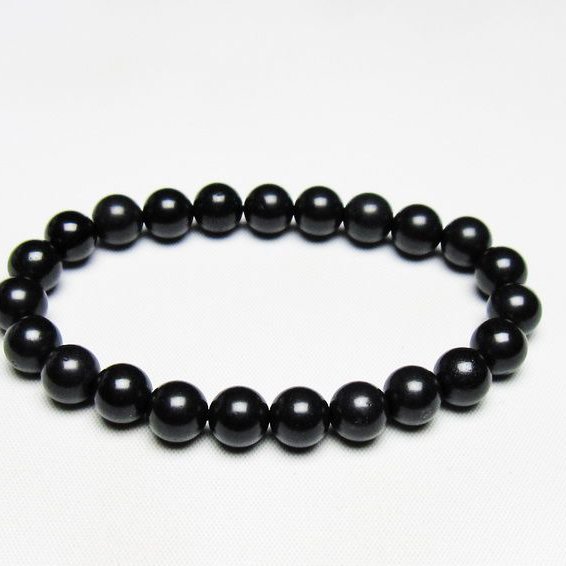 ＼P5倍＆最大2,000円OFF／ ブラックシリカ ブレスレット 8mm 黒鉛珪石 black silica ブレス bracelet ..
